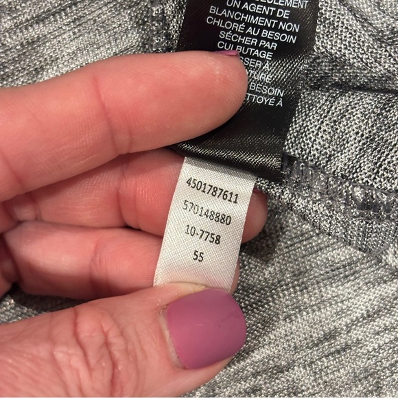 White House Black Market women’s SILVER V-Neck Double Layer Tunic Small NWT - Picture 5 of 9